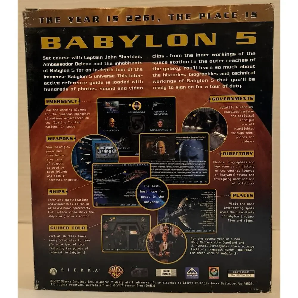 Official Guide to Babylon 5 for PC Win 95 and MAC CD BOXED